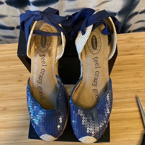 Dr Scholl’s sequined ankle wrap espadrilles - Picture 2 of 3